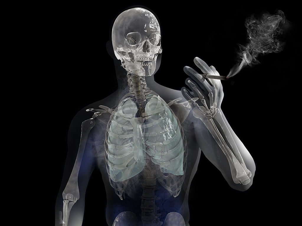 Skeleton Smoking